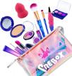 unicorn pretend play makeup kit for girls age 2-6 - toddler make up set for imaginative play and birthday gift (not real) logo