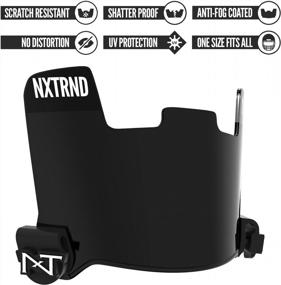 img 2 attached to Nxtrnd VZR1 Tinted Football Helmet Visor: Professional Shield For Youth & Adult Football Helmets With Clips, Decal Pack & Bag