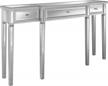 mirrored console table by pulaski damon, 59 inches long x 12.25 inches wide x 33 inches high logo