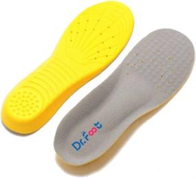 img 4 attached to Dr.Foot'S Orthotic Insoles With Shock Absorption And Cushioning For Feet Relief, Running And Hiking - Men'S 5-8/Women'S 6-10