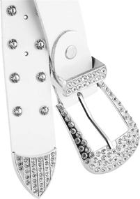 img 2 attached to Fashion Studded Western Crystal Rhinestone Women's Accessories at Belts