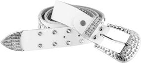 img 1 attached to Fashion Studded Western Crystal Rhinestone Women's Accessories at Belts