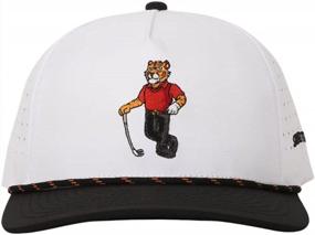 img 1 attached to Забавная кепка для гольфа с регулируемой веревкой от SHANKITGOLF - Tiger Golf Hat