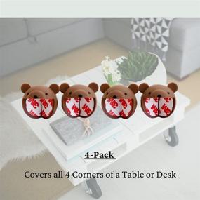 img 3 attached to 🐻 Beary Cute Baby Corner Guard Cushion - 4-Pack Animal Theme - Soft and Safe Edge Protector - Childproofing Furniture Bumper - 3M Tape Included