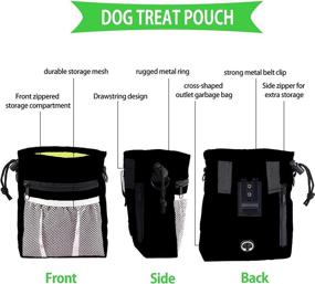 img 2 attached to 🐕 Tuuzeo Dog Treat Pouch: Convenient Training Bag with Metal Clip, Multiple Carrying Options - Ideal for Snacks and Pet Toys