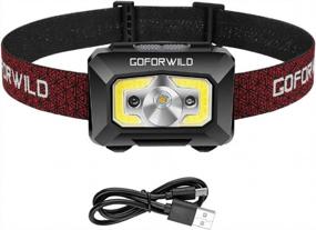 img 1 attached to GoForWild Rechargeable Headlamp With COB Enhancements, 500 Lumens Ultra Bright Flashlight, Red Light, Motion Sensor And Waterproof Design For Outdoor Activities, Camping And Hiking.