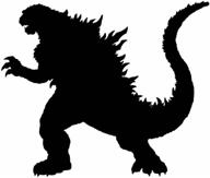 godzilla silhouette sticker laptops skateboard логотип