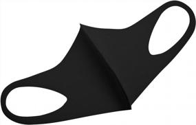 img 2 attached to Unisex Reusable Anti-Dust Protective Neoprene Face Mask - Regular Size, Black - Spinningdaisy