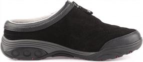 img 2 attached to Find Relief With Therafit Dallas Women’S Suede Clog Slip On For Plantar Fasciitis And Foot Pain