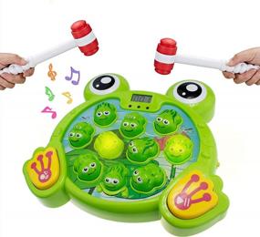 img 4 attached to 2 Hammers Baby Interactive Fun Toys: INvench Super Frog Game Toddler Activities Games With Music & Light For Boys Girls Ages 2-6