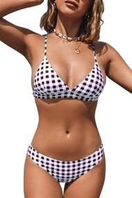 img 4 attached to CUPSHE Womens Summer Stripe Swimwear Women's Clothing via Swimsuits & Cover Ups