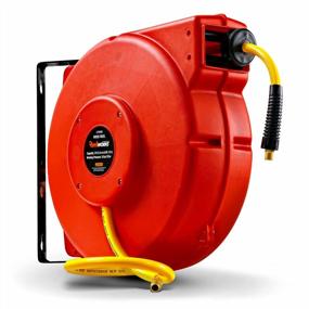 img 4 attached to 3/8" Inch X 50' ReelWorks Air Hose Reel - Max 300PSI Polypropylene Construction - Retractable PVC Hose