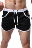 linemoon men's retro athletic shorts for gym, running, and bodybuilding - featuring breathable mesh material logo