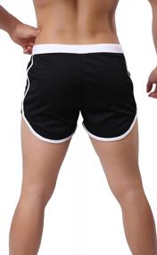 img 3 attached to Linemoon Men'S Retro Athletic Shorts For Gym, Running, And Bodybuilding - Featuring Breathable Mesh Material