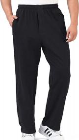img 1 attached to Casual Cotton Zipper-Front Jogger Sweatpants For Men By Zoulee