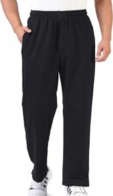 img 2 attached to Casual Cotton Zipper-Front Jogger Sweatpants For Men By Zoulee