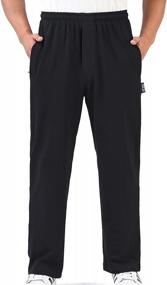 img 4 attached to Casual Cotton Zipper-Front Jogger Sweatpants For Men By Zoulee