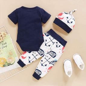 img 2 attached to Newborn Baby Boy Outfit: Adorable Daddy'S Fishing Buddy Short Sleeve Bodysuit By Shalofer