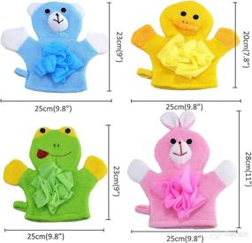 img 1 attached to Sunormi Cartoon Shower Gloves Designs Rabbit