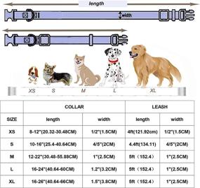 img 1 attached to 🐶 Cotton Dog Collar and Leash Set, White and Pink Collar for Small Medium Large Dogs by DOGWONG