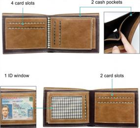 img 2 attached to Personalized Leather Wallets With Custom Engraving And Photo Insert – Ideal Gifts For Men, Husband, Dad, And Son