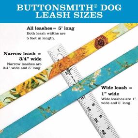 img 2 attached to Buttonsmith Morris Daffodil Dog Leash - Fadeproof Permanently Bonded Printing, Extra Heavy Duty Quick Clasp USA Made