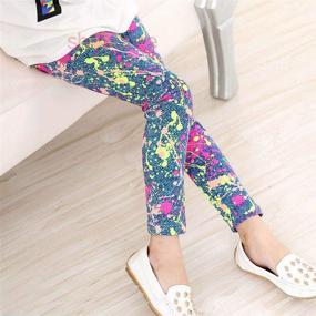 img 1 attached to Zumou Leggings Printing Flower Stretch Girls' Clothing : Leggings