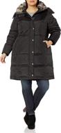 🧥 classy london fog plus size mid length faux fur coats, jackets & vests for women logo