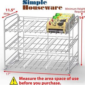 img 3 attached to 🗄️ Chrome Stackable Can Rack Organizer by SimpleHouseware – Improve your Kitchen Storage