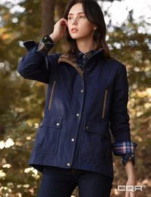 img 2 attached to CQR Women'S Flannel Shirt Jacket - Comfortable All-Cotton Twill With Corduroy Lining And Long Sleeves For Outdoor Adventures