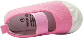 img 1 attached to RVROVIC Casual Canvas Sneaker Toddler Girls' Shoes ~ Flats