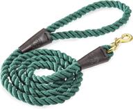 🐾 embark pets country dog rope leash: braided cotton leashes with strong leather finish for dogs of all sizes - perfect for training, walking, and hiking logo