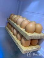 img 1 attached to Rustic Wooden Egg Holder Countertop With 2 Trays - Franluca EggNesto - Stackable 24 Egg Rack For Fresh Eggs - Perfect For Deviled Eggs - Chicken Egg Tray - 12.5X4X0.75 In. review by Sadik Pinger