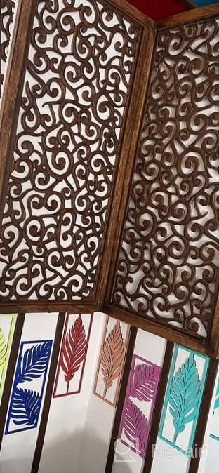 img 1 attached to Antique White Wooden Wall Panel With Elegant Cutout Sprig Pattern By Benjara review by Tracy Smith