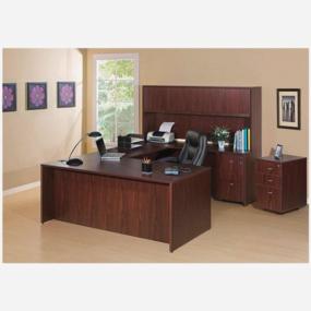 img 1 attached to Lorell Mobile Pedestal Mahogany: Box/Box/File, 16x22x28-1/4-Inch – Efficient Storage Solution