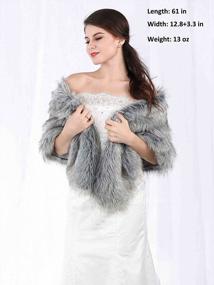 img 2 attached to Faux Fur Shawls And Wraps For Brides And Wedding Guests - Chic Bridal Scarf Stoles For Women And Girls