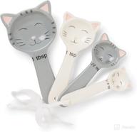 🐱 cute cat little kittens ceramic measuring spoons set by fox run - multicolored, 6 x 3 x 2.25 inches, product code: 11717 logo