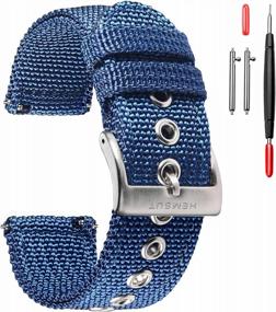 img 4 attached to 18Mm-24Mm Quick Release Nylon Weaved Watch Strap: Stylish Replacement Bands For Men & Women'S Classic Watches