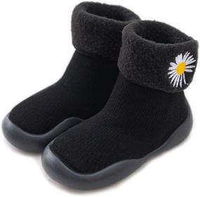 img 4 attached to Solaud Toddler Non-Slip Floor Socks Shoes: 🧦 Breathable Baby Slippers for Boys and Girls Indoor Use