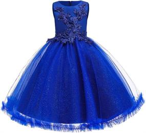 img 4 attached to Flower Princess Tulle Formal Pageant Girls' Clothing ~ Dresses