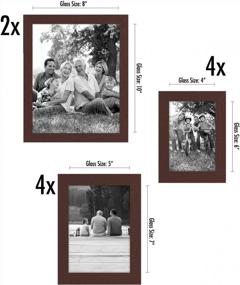 img 2 attached to 10-Piece Mahogany Gallery Wall Picture Frame Set In Multiple Sizes - Composite Wood With Shatter Resistant Glass - Horizontal And Vertical Formats For Wall And Tabletop Display By Americanflat