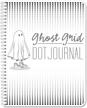 large 8.5" x 11" wire-o ghost grid dot journal bullet notebook 120 pages - bookfactory jou-120-7cw-a(dotjournal) logo