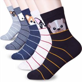 img 3 attached to Женские носки DEARMY Cat: уникальный дизайн для веселых девочек и отличные рождественские подарки