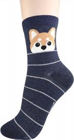 img 1 attached to Женские носки DEARMY Cat: уникальный дизайн для веселых девочек и отличные рождественские подарки