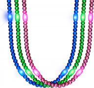 get the party started with flashingblinkylights' light up mardi gras bead necklaces - a vibrant multicolor assortment of 12 for the ultimate celebration! logo