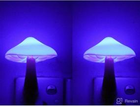 img 4 attached to 2Pack Sensor LED Night Light Plug In Lamp Magic Mushroom Nighlight Cute Night Lights For Adults Kids Bedroom