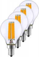sleeklighting 6w dimmable led filament globe bulbs - warm white 2700k (4 pack) logo