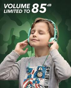 img 3 attached to Kids Headphones, Volume Limited Over Ear 85DB Safe Listening Adjustable Headsets W/ Microphone For Children (Camouflage) By Mumba