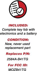 img 2 attached to KeylessOption Key Fob Replacement: MOZB41TG (Pack of 2) for Hassle-Free Car Entry