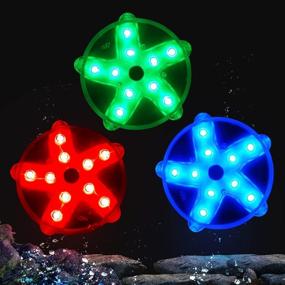 img 4 attached to 3Pcs LED Floating Pool Lights For Bathtub Fountain Hot Tub, IP68 Waterproof Color Changing Magnetic Pond Starfish Lamp Party Vase Wedding Home Decorations - Blufree 3.3